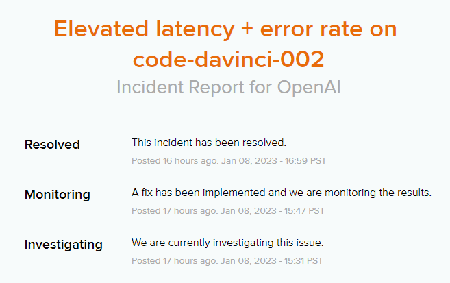 Is Openai Down Capa Learning