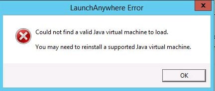 Could Not Find A Valid Java Virtual Machine To Load?