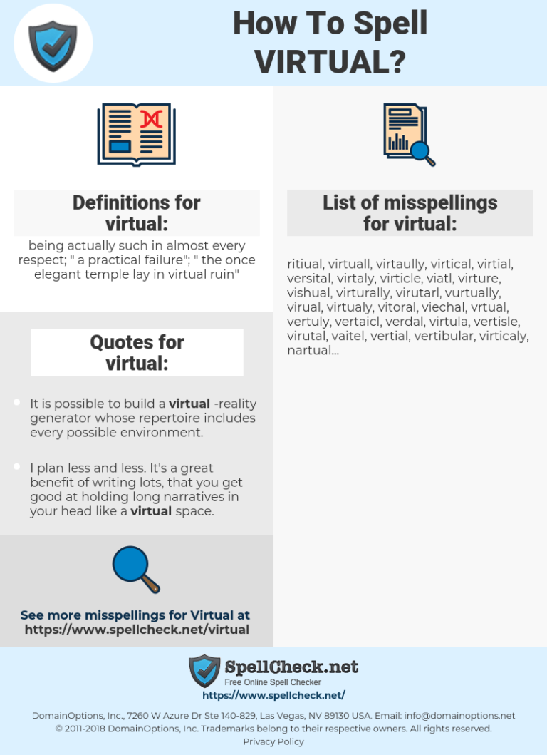 How To Spell Virtual?