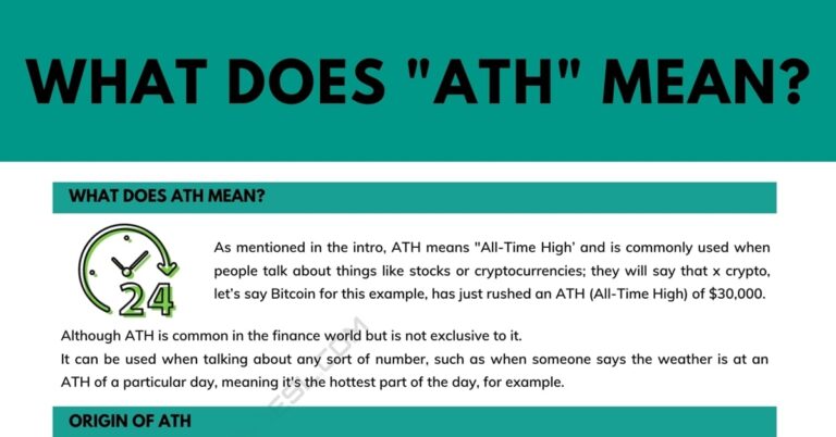 What Does Ath Mean In Crypto?