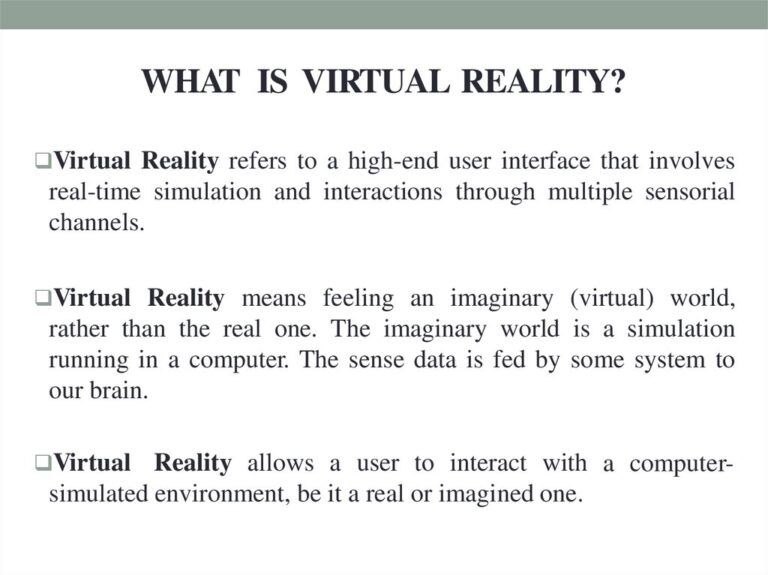 What Are The 3 Types Of Virtual Reality?