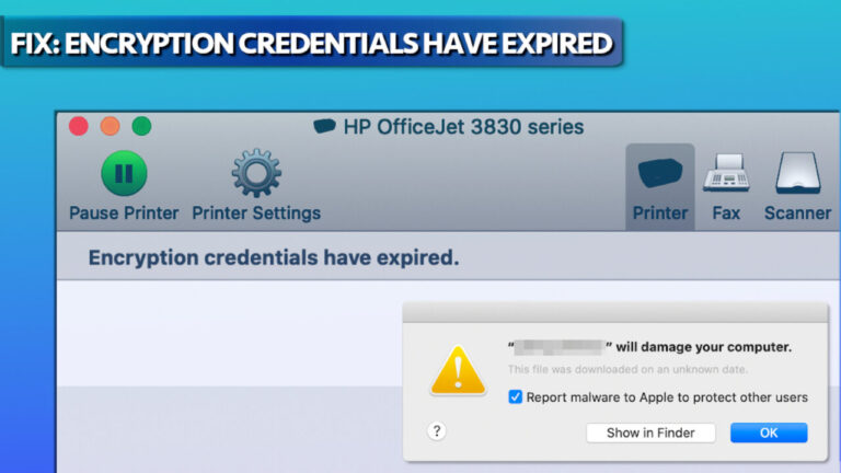 How To Fix Encryption Credentials Have Expired Mac?