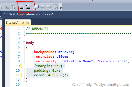 How To Uncomment In Visual Studio?