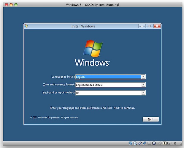 How To Run Windows 8 In Virtual Machine?