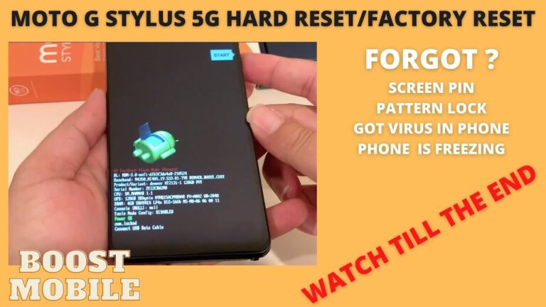 How To Factory Reset Moto G Stylus 5g Without Password?