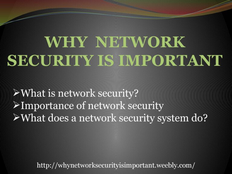 Why Is Network Security Important?