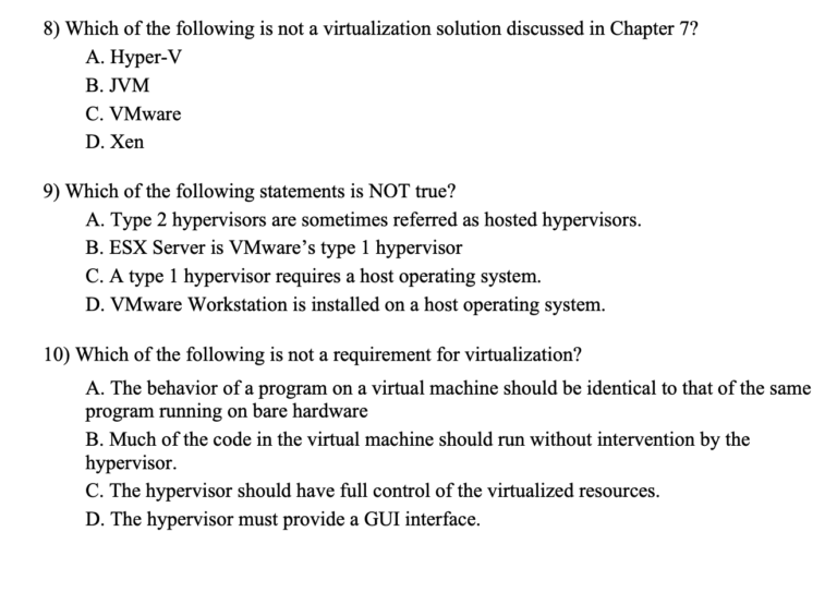 Which Of The Following Statements Refers To Server Virtualization?