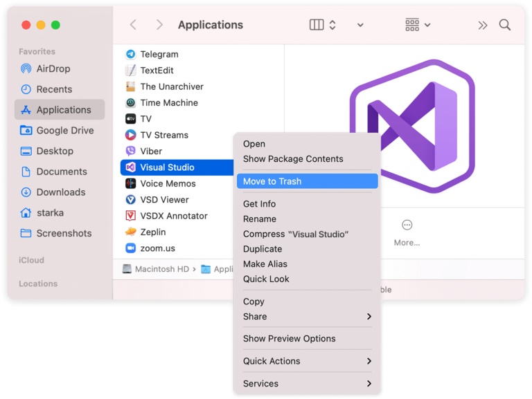 How To Uninstall Visual Studio On Mac?