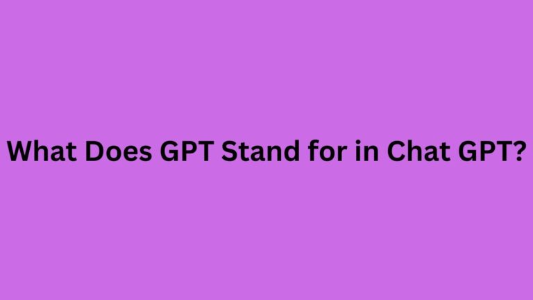 What Does Gpt Stand For In Chatgpt?