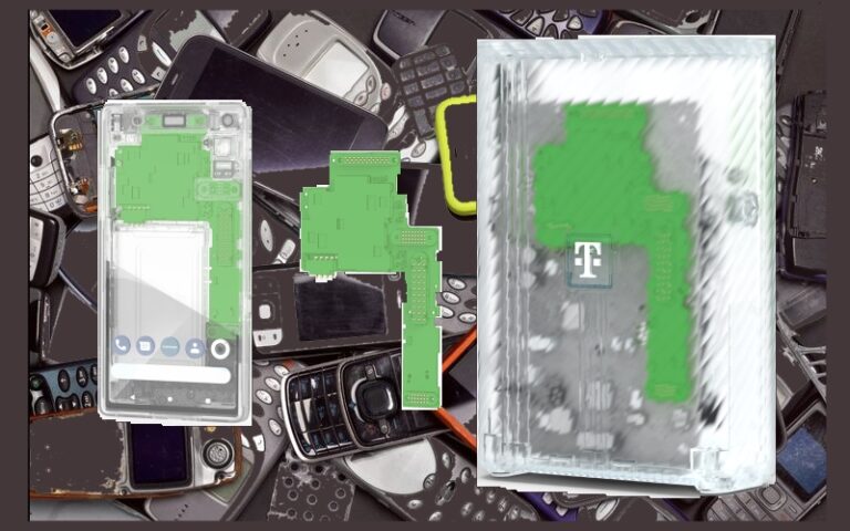 DSL router uses parts from old phones