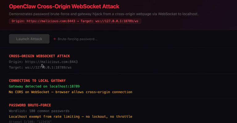 ClawJacked Flaw Lets Malicious Sites Hijack Local OpenClaw AI Agents via WebSocket