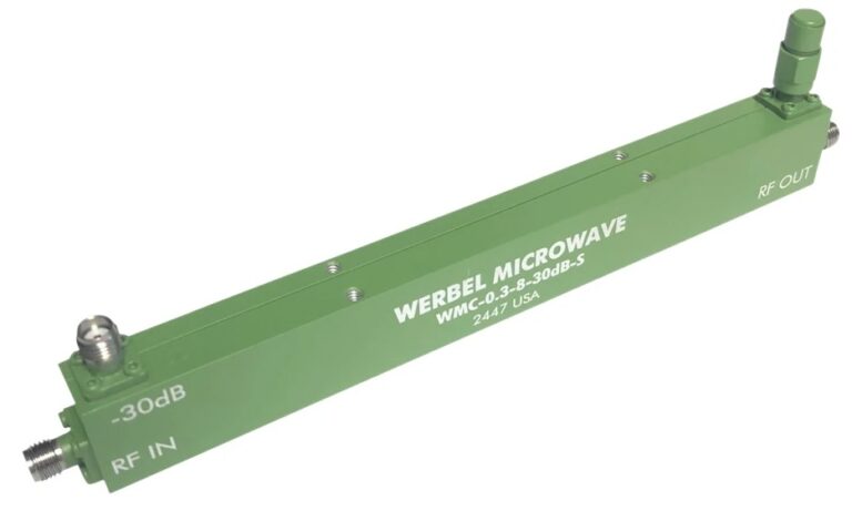 Wideband coupler covers 300 MHz to 8 GHz